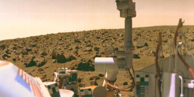 Photographie de la surface de Mars, depuis Viking I en 1976 